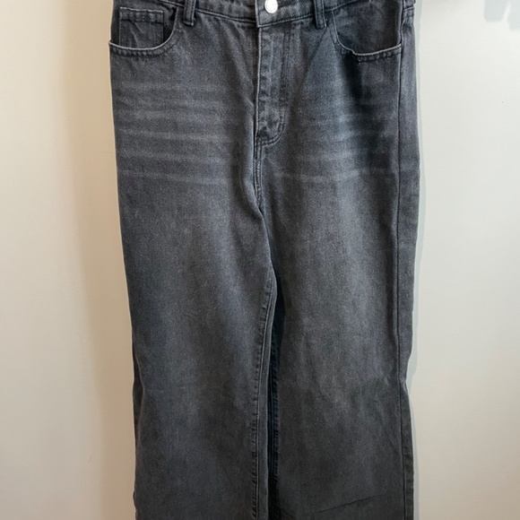 Wide leg black jeans size S 29 - Picture 2 of 3